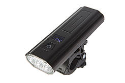 Ліхтар велосипедний мощний аккумуляторний Повер Банк  BC-LR-Y8S з дисплеєм 3 світлодіода T6 650лм живлення 2х18650 5200mAh Al + Pl