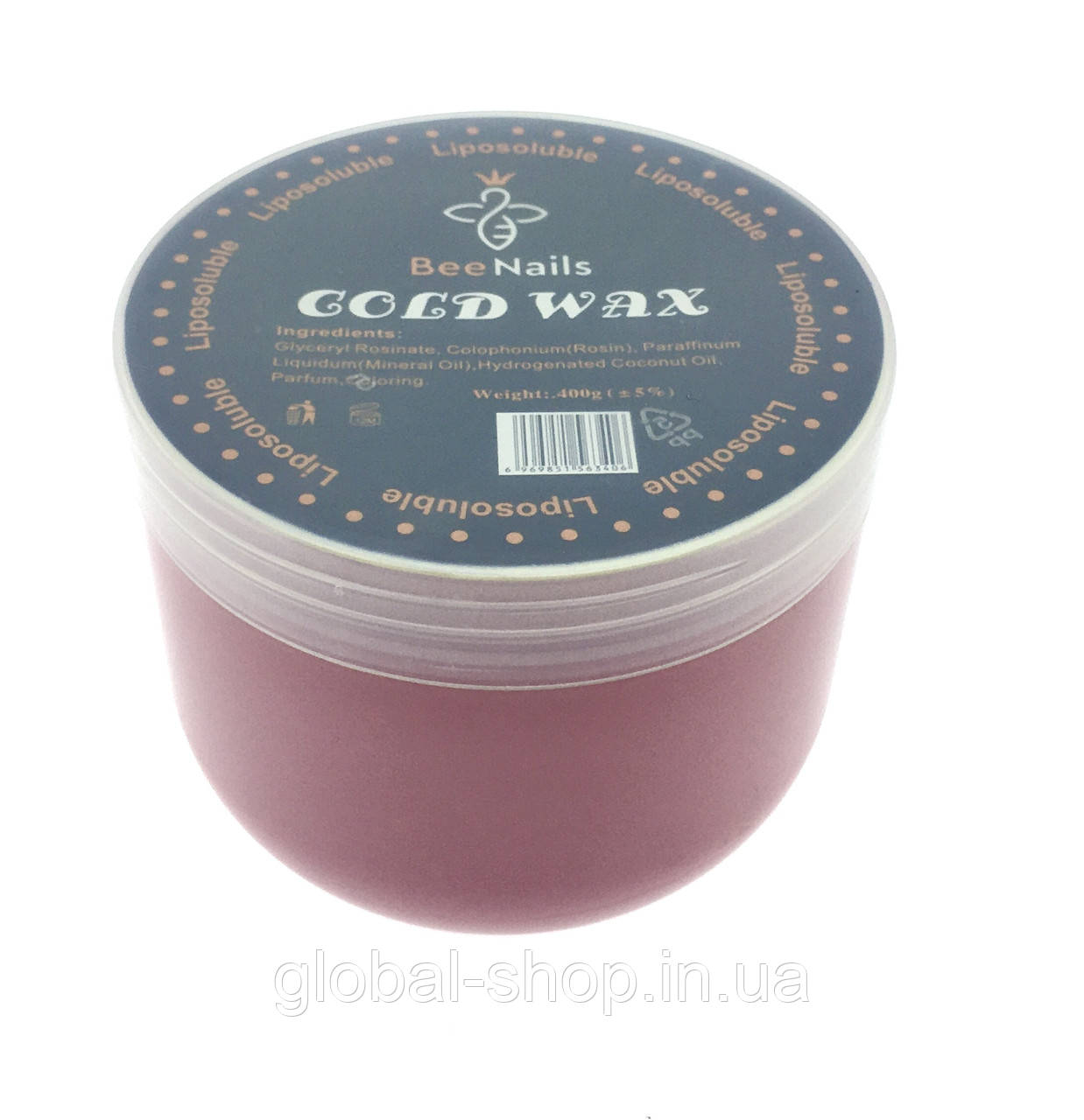 Холодний віск для депіляції Bee Nails Pink рожевий, 400 г