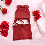 Оптом шапки 44, 46, 48, 50, 52 розмір трикотажна з хомутом головні убори гурт (ОШ36441), фото 2