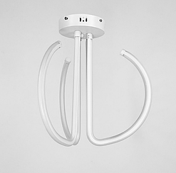 Стельова біла LED люстра на три завитки 9979/3