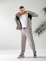 Чоловічий спортивний костюм Світло-бежевий, фото 3