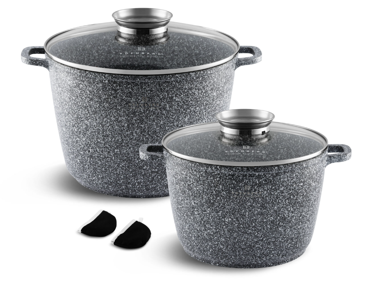 Набір посуду Edenberg EB-8045 з гранітним покриттям, 4 предмети, 6,2 л і 10,0 л/Набір каструль, фото 1