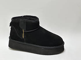 Жіночі уггі ITTS чорні A1715-1 Замша