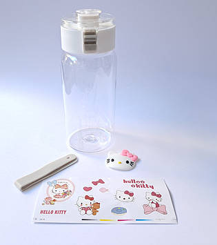 Портативна пляшка для води Hello Kitty ZDOS002 прозора 500мл