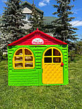 Дитячі ігрові будиночки doloni у квартиру, Ігровий будиночок на вулицю 129х129х120 см, Пластиковий будиночок для дітей, фото 10
