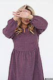 Весняне стильне вельветове плаття великих розмірів (р.50-60). Арт-1780/36, фото 5