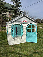 Пластиковий будиночок для дітей, Ігровий будиночок для дітей у квартирі 129х129х120 см, Будиночки із пластику для дачі
