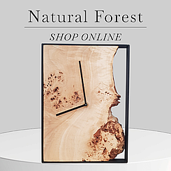 Прямокутний декоративний годинник "Natural Forest"
