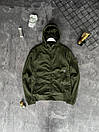 Куртка чоловіча демісезонна хакі жатка з капюшоном Stone Island, фото 8