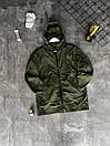 Куртка чоловіча демісезонна хакі жатка з капюшоном Stone Island, фото 9
