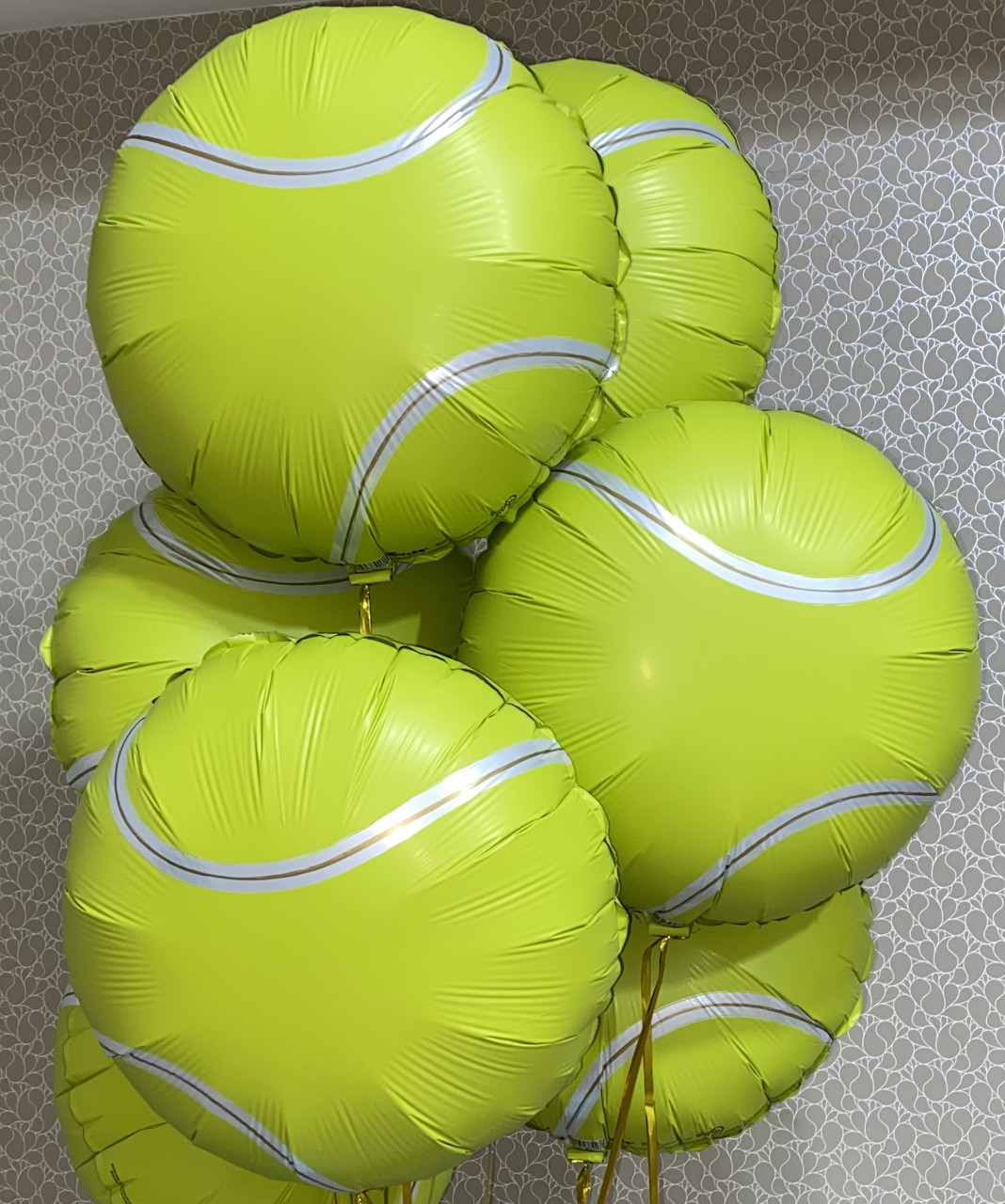 Теніс . Куля фольгована 46 см у вигляді м'яча з гелієм, фото 1