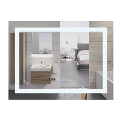 Дзеркало Mixxus WARM MR02-70x50-CASE з Led Touch, Anti-fog, димером, регулятором яскравості, годинн