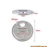 Щуп монета для вимірювання зазору свічок запалювання авто інструмент калібрування електродів двигуна металевий 0.6-2.4 мм, фото 5