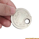 Щуп монета для вимірювання зазору свічок запалювання авто інструмент калібрування електродів двигуна металевий 0.6-2.4 мм, фото 3