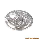 Щуп монета для вимірювання зазору свічок запалювання авто інструмент калібрування електродів двигуна металевий 0.6-2.4 мм, фото 4