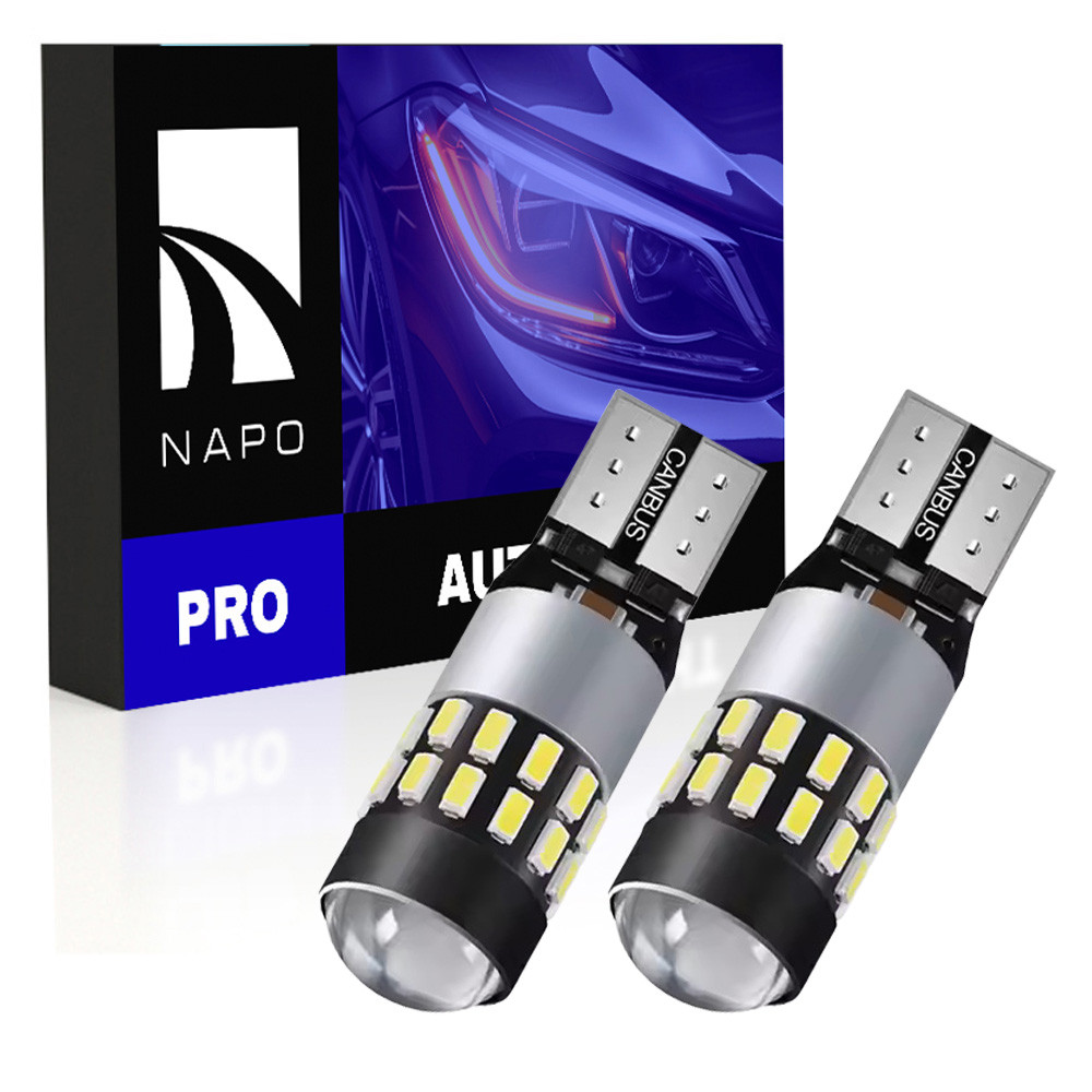 Комплект світлодіодних ламп NAPO PRO T10-3014-30smd W5W T10 колір світіння білий 2 шт