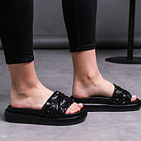 Шльопанці жіночі Fashion Duke 3675 39 розмір 25 см Чорний lamp