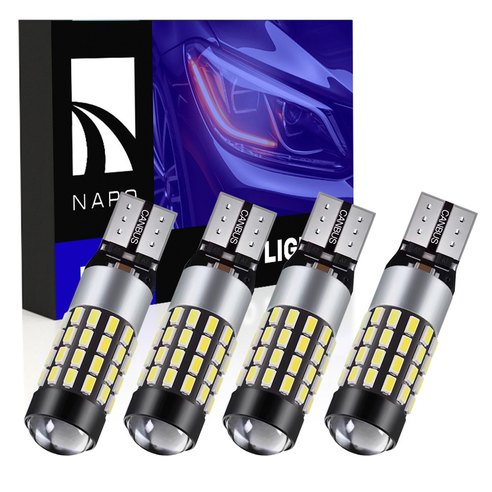Комплект світлодіодних ламп NAPO PRO T10-3014-57smd W5W T10 колір світіння білий 4 шт, фото 1