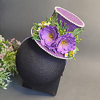 Капелюшок обруч, капелюшок на обручі, обруч фіалка, обруч фіалки, костюм фіалка, костюм фіалки