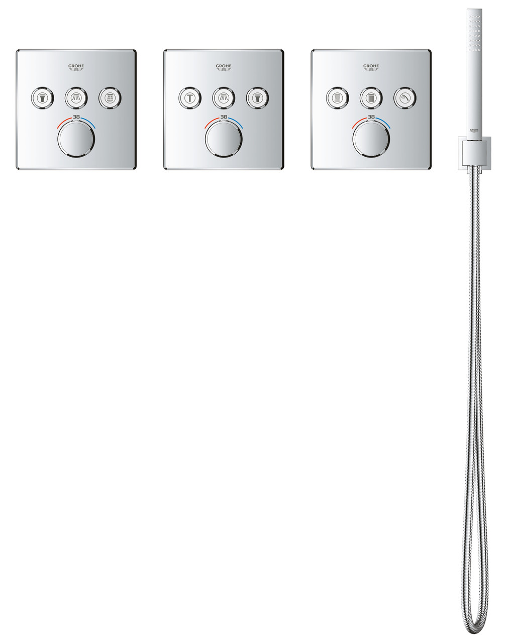 Шлангове підключення з тримачем Grohe Euphoria Cube (26370000), фото 1