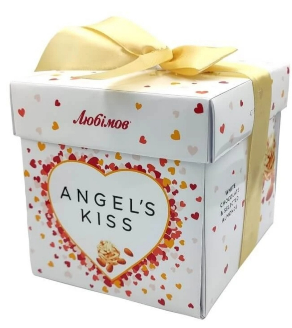 Цукерки в білому шоколаді з мигдалем Angel's kiss Любімов, 140 г