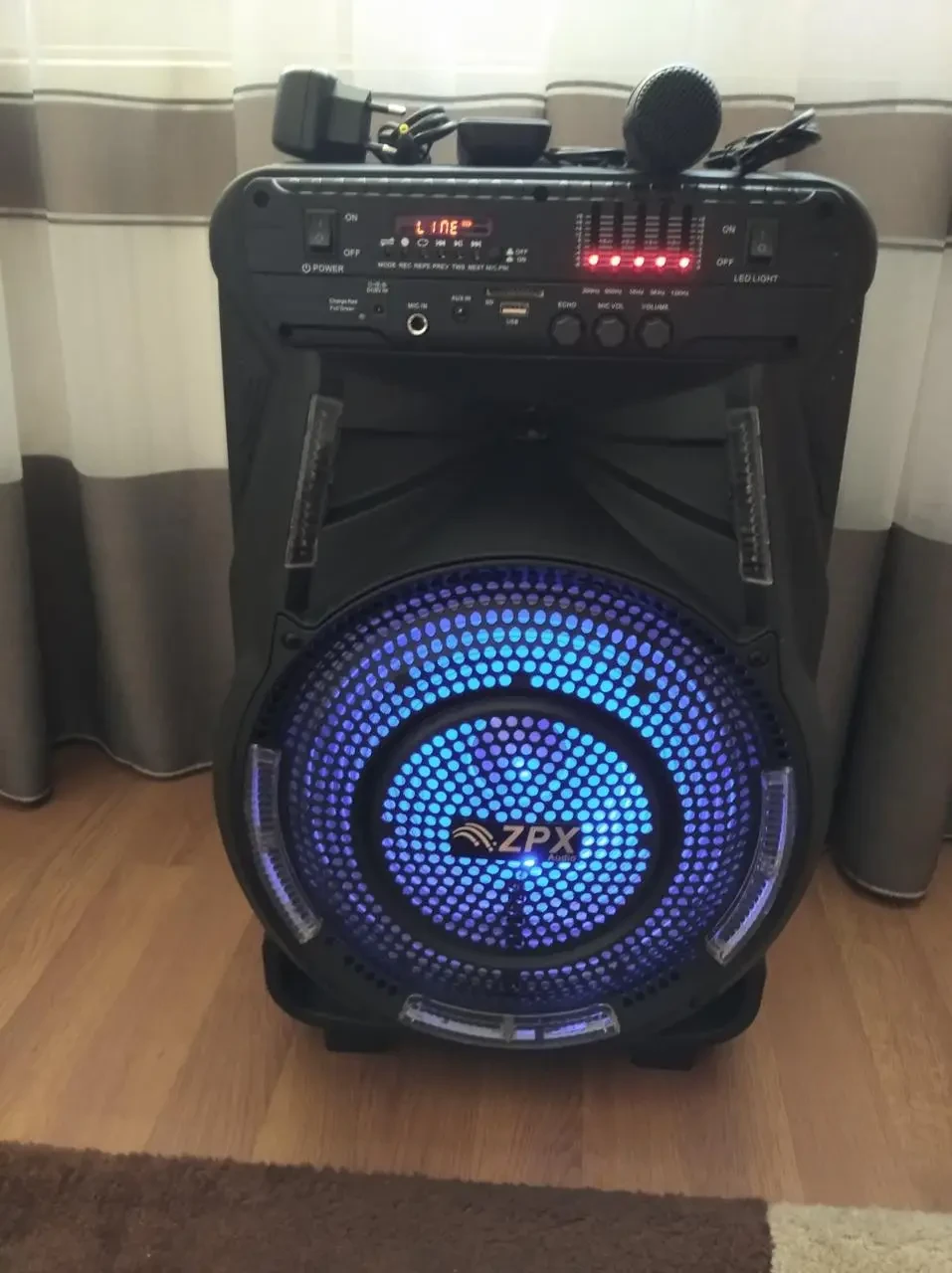 Колонка на акумуляторі з мікрофоном ZPX ZX-7774/150W (USB/Bluetooth/FM), фото 1