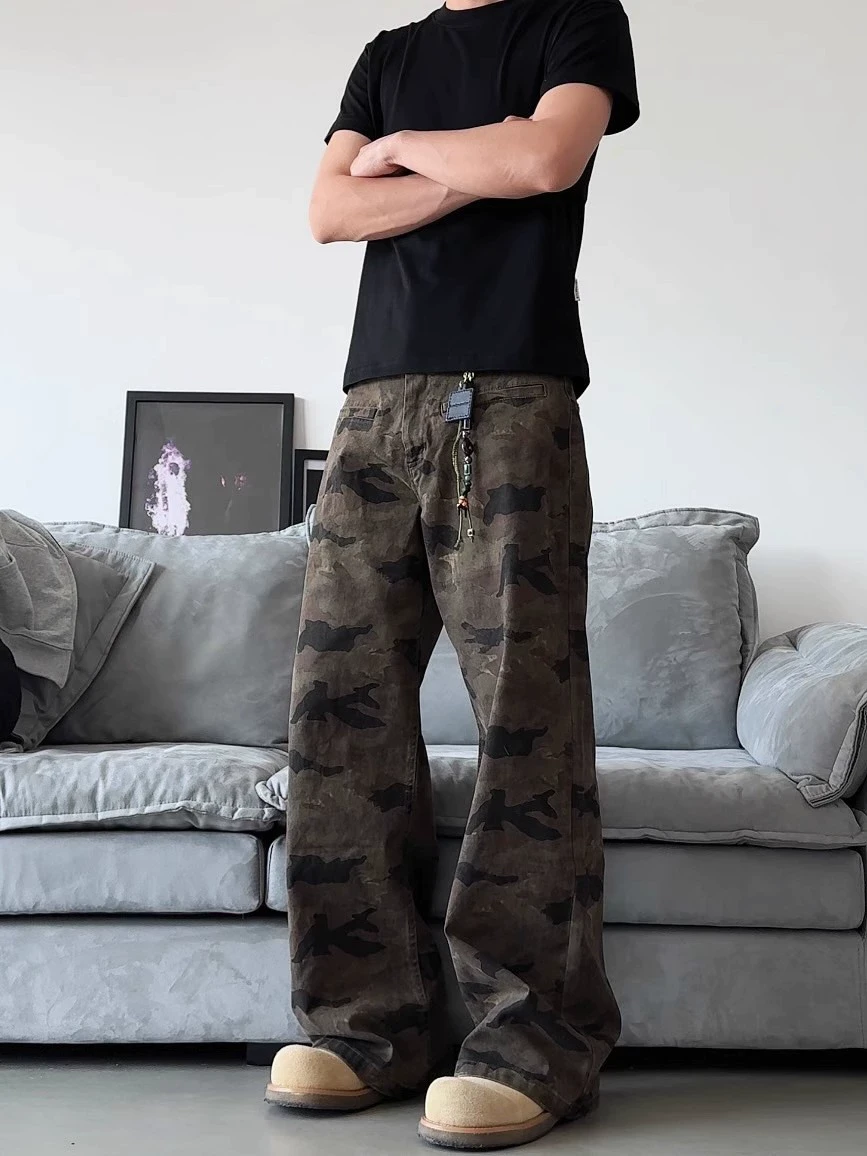 Джинси оверсайз Y2K Camo, фото 1