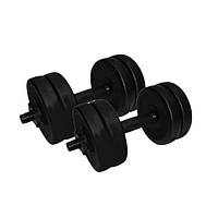 Гантелі складальні композитні в пластиковій оболонці Rock Pro 2 шт по 5,5 кг NE-PL-G-005-2