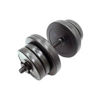 Гантель складальна композитна в пластиковій оболонці Rock pro 11 кг NE-PL-G-011