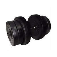 Гантель складальна композитна в пластиковій оболонці Rock pro 20,5 кг NE-PL-G-020