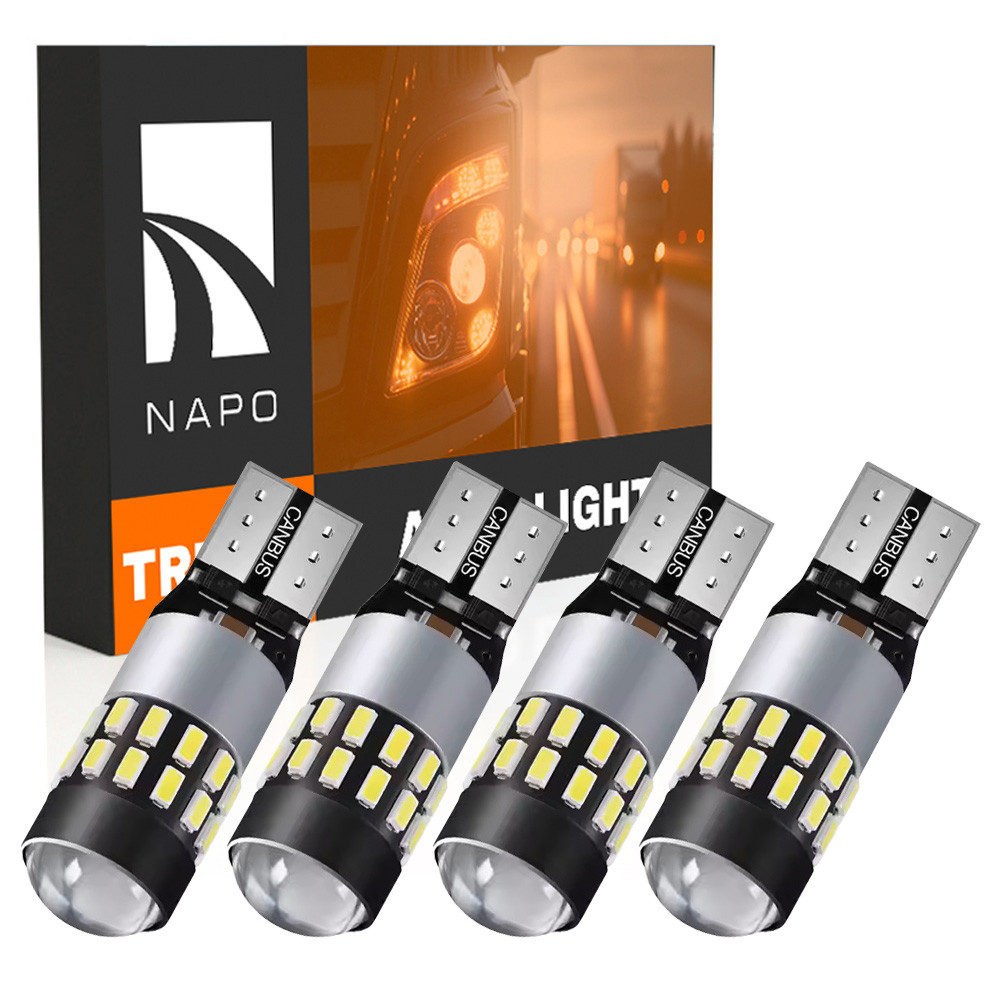 Комплект світлодіодних ламп для вантажівок NAPO TRUCK T10-3014-30smd W5W T10 24V колір світіння білий 4 шт, фото 1