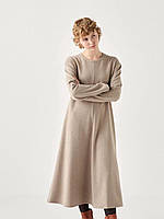 Теплое платье с длинным рукавом Uniqlo 1159825588 (Бежевый XS)