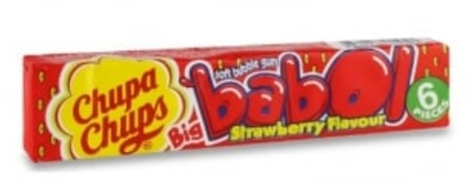 Жувальна гумка Big Babol зі смаком Полуниціі, 27.6 г (Біг-бабол), фото 1