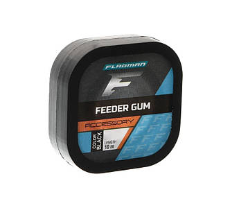 Амортизатор Flagman Feeder Gum Black 0.6 мм, 10 м, для фідерних оснасток, чорний колір
