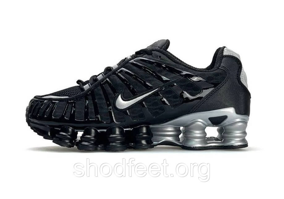Кросівки Nike Shox TL Black Silver Grey, фото 1
