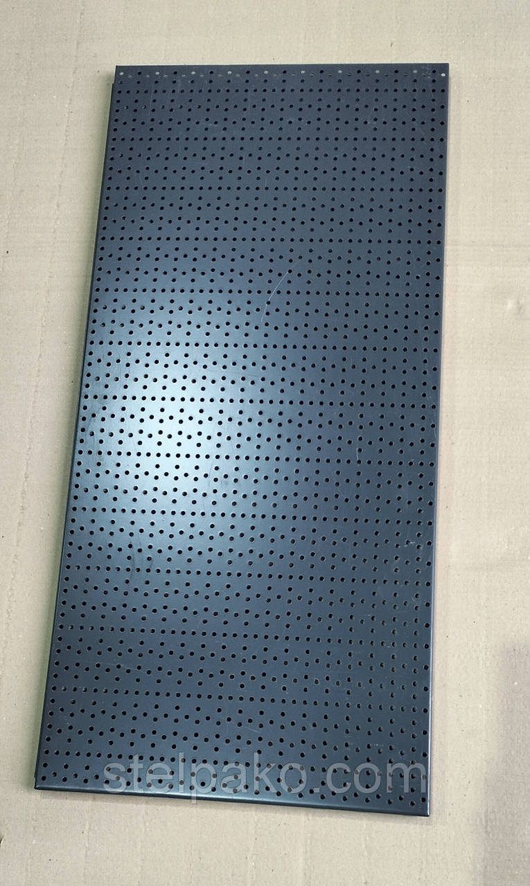 Лист перфорований (задня стінка) «Колумб», 99х45 см., RAL 7024 м, Б/у, фото 1