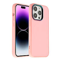 Чохол AG Glass Chrome Camera with Magsafe для iPhone 14 Pro Pink lamp