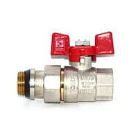 Кран Koer з американкою 1/2" "антипотоп" Red