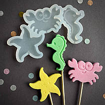 Силіконовий молд для льодяників "Морський 1"