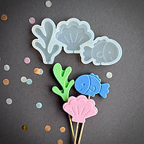 Силіконовий молд для льодяників "Морський 2"