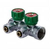 Колектор Koer KR.1121-2 3/4”x2 WAYS вентильний з фітингом