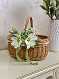 Коозина плетена з цільної лози з декором. Арт:40-3, фото 7