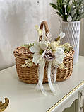 Коозина плетена з цільної лози з декором. Арт:40-3, фото 3