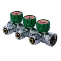 Колектор Koer KR.1121-3 3/4”x3 WAYS вентильний з фітингом