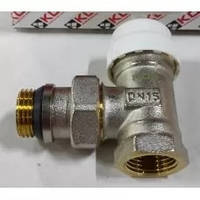 Кран Koer KR.951-Gi - 1/2" термост.с передує.налаштуванням,кутовий,з систем."антипротечка"