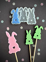 Силіконовий молд для льодяників "Зайчик із серцем"