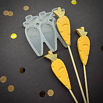 Силіконовий молд для льодяників "Морковка"