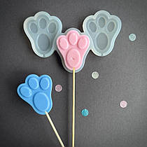 Силіконовий молд для льодяників "Лапка кролика"