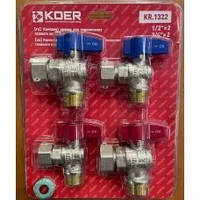 Комплект кранів Koer KR.1322 для підключення газового казана кутовий
