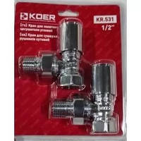 Кран Koer KR.531 - 1/2" для рушникосушарки кутовий